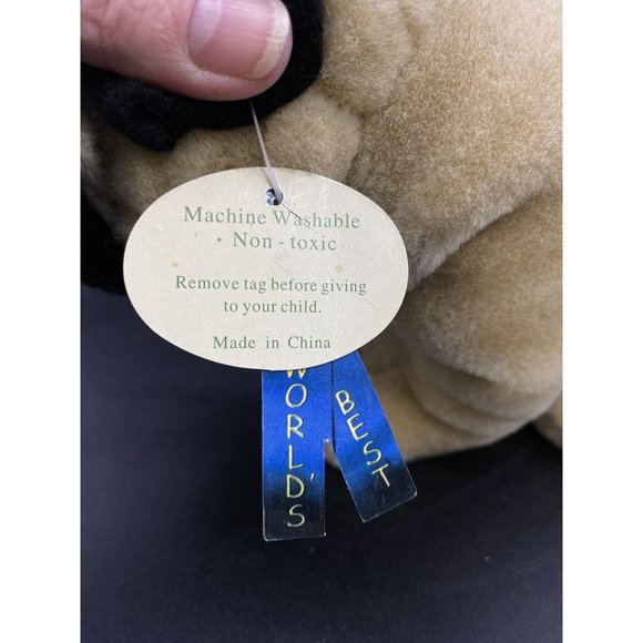 Jaag Pug Puppy Dog Plush Toy 2019 Doggie Tan & Black NWT - Picture 7 of 16